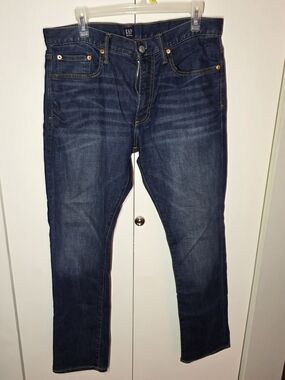 GAP Men's Dark Indigo Slim Straight Jeans